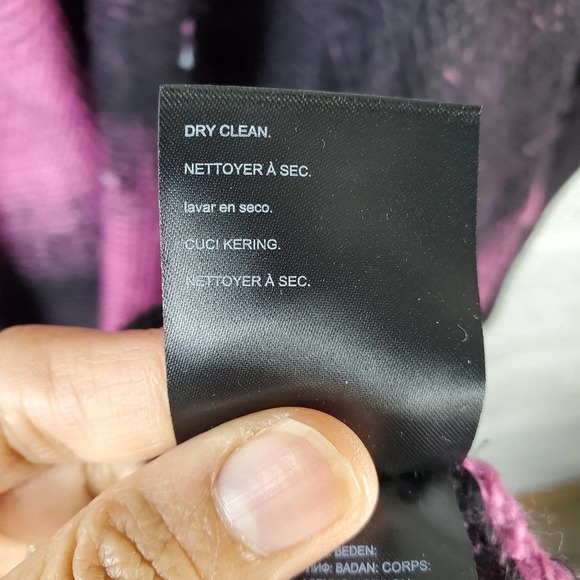 Bebe Removable Belted Black Fuschia Long Duster Cardigan Sweater Size Small - Picture 11 of 13